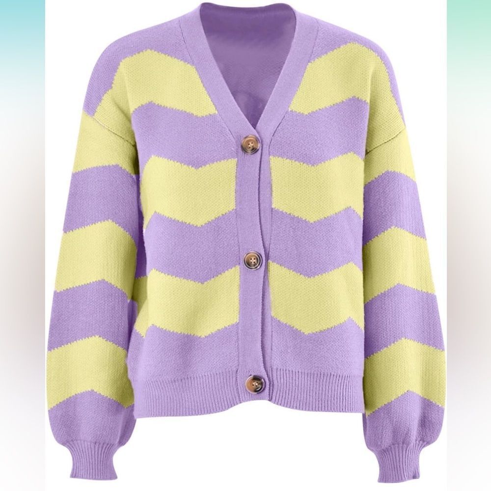 ⭐️ASCOT and‎ HART Chevron Balloon Sleeve Cardigan